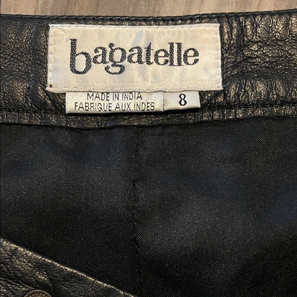 Bagatelle Black Leather Trousers - Picture 2 of 5